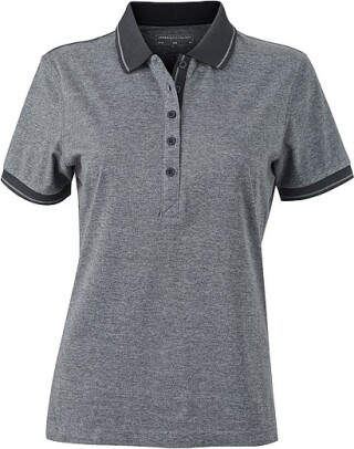 Dámská polokošile James Nicholson polo megange women, černá/šedá, vel. XXL