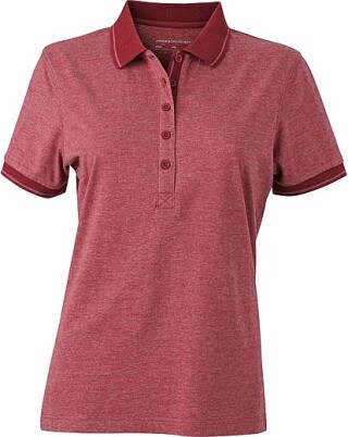 Dámská polokošile James Nicholson polo megange women, červená/ tmavě červená, vel. L