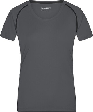 Dámské sportovní tričko James Nicholson sports T-shirt women, antracitová/černá, vel. XL