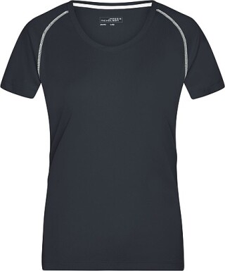 Dámské sportovní tričko James Nicholson sports T-shirt women, černá/bílá, vel. M