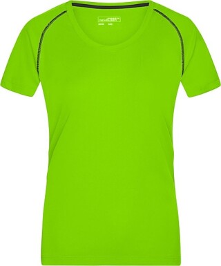 Dámské sportovní tričko James Nicholson sports T-shirt women, jasně zelená/černá, vel. S