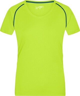 Dámské sportovní tričko James Nicholson sports T-shirt women, jasně žlutá/sv. modrá, vel. XL
