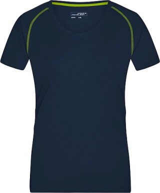 Dámské sportovní tričko James Nicholson sports T-shirt women, námořní modrá/jasně žlutá, vel. S