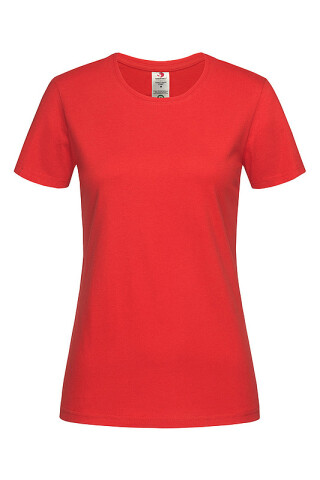 Dámské tričko STEDMAN CLASSIC-T ORGANIC WOMEN z bio bavlny, červená, L