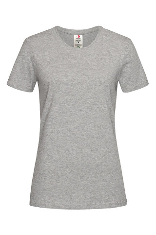 Dámské tričko STEDMAN CLASSIC-T ORGANIC WOMEN z bio bavlny, šedý melír, S