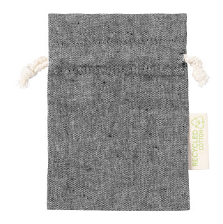 Dárkový pytlík z recyklované bavlny, černý