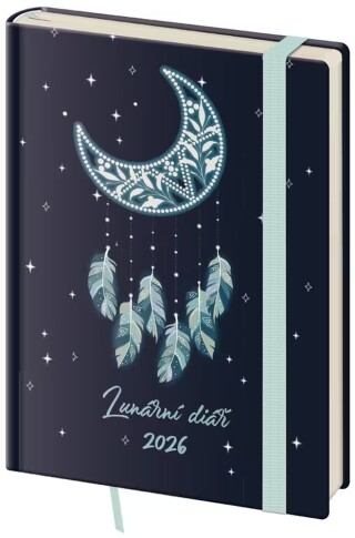 Diář týdenní B6 lunární Luna s gumičkou 2027