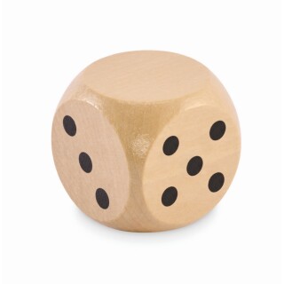 Dřevěná kostka 5 cm, béžová