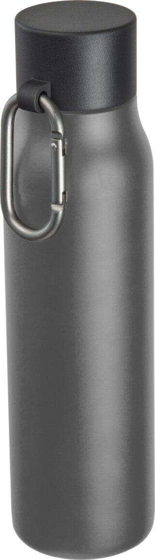 Dvoustěnná láhev s karabinou 600 ml, antracitová