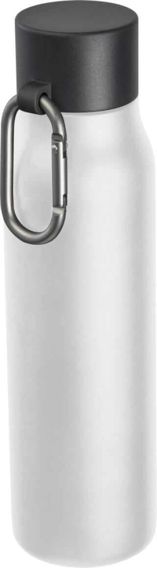 Dvoustěnná láhev s karabinou 600 ml, bílá