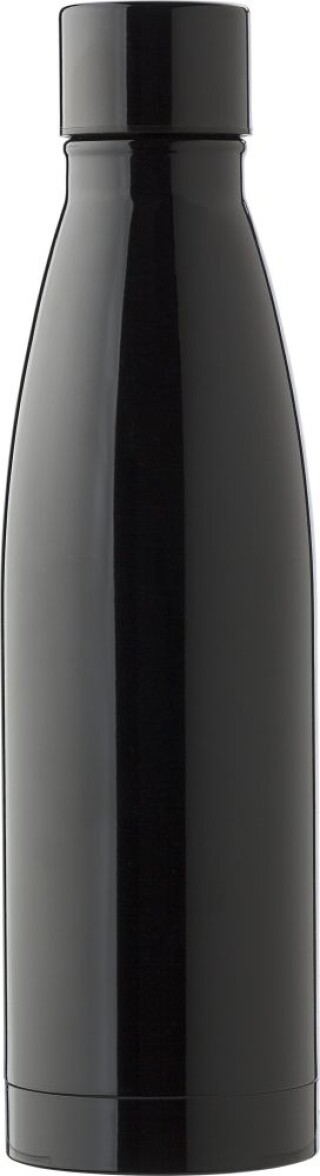 Dvoustěnná nerezová láhev na pití, 500ml, černá