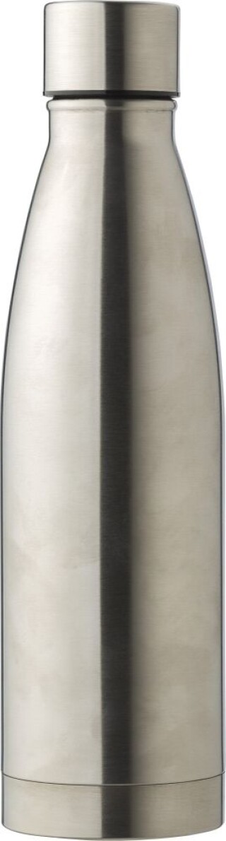 Dvoustěnná nerezová láhev na pití, 500ml, stříbrná