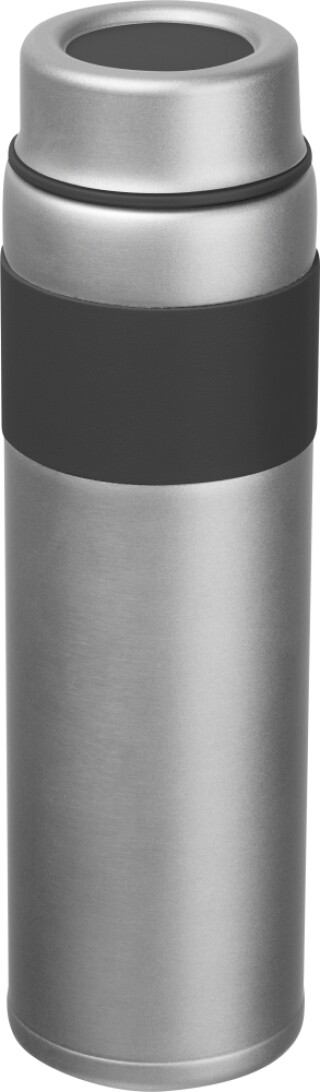 Dvoustěnná vakuová nerezová termoska 600 ml, šedá