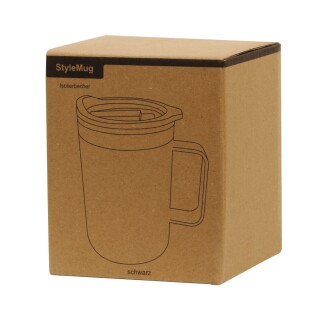 Dvoustěnný cestovní termohrnek 400 ml, černá