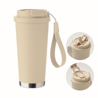 Dvoustěnný termohrnek 500ml, béžová