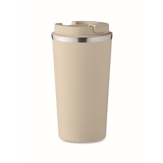 Dvoustěnný nerezový termohrnek, 510ml, béžový