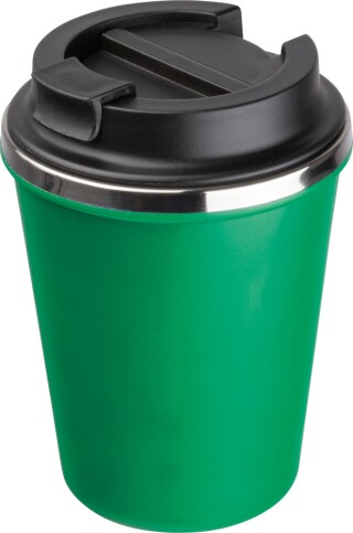 Dvoustěnný nerezový termohrnek 350 ml, zelená