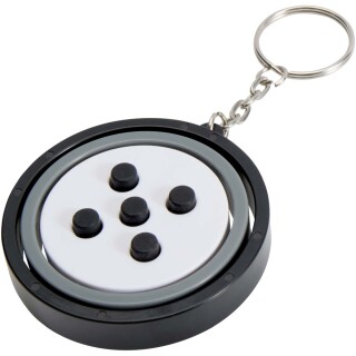 Gyroskopický fidget přívěsek na klíče z recyklovaného plastu, černá