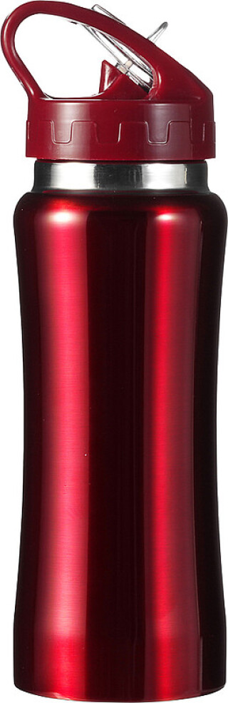 HIMASA Nerezová láhev na pití, 600 ml, červená