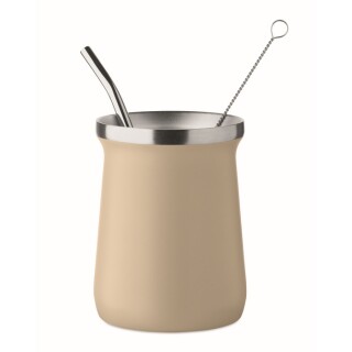 Hrnek na čaje Yerba maté 240 ml, béžová