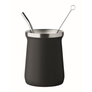 Hrnek na čaje Yerba maté 240 ml, černá