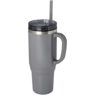 Hrnek s brčkem 1200ml, šedá