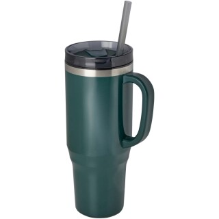 Hrnek s brčkem 1200ml, sytě zelená