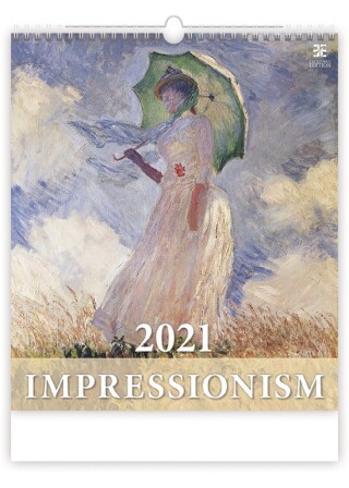 Impressionism 2027, nástěnný kalendář, prodloužená záda