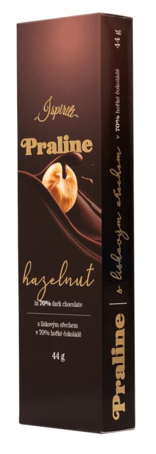 ISPIR Ispiriti praline s lískovým ořechem v 70% hořké čokoládě 44 g
