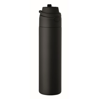 RENGIN Jednostěnná láhev z nerezové oceli 650 ml, černá