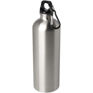 Jednostěnná láhev na vodu z nerezové oceli s karabinou 750ml, stříbrný