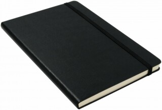 KALON Linkovaný zápisník A5 se záložkou, 160 stran, černá