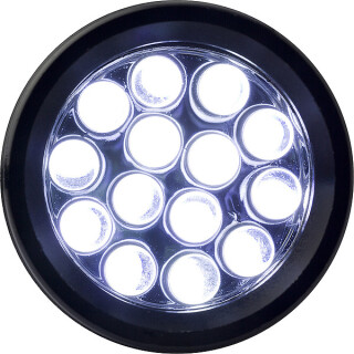 Kapesní baterka, 14 LED, černá