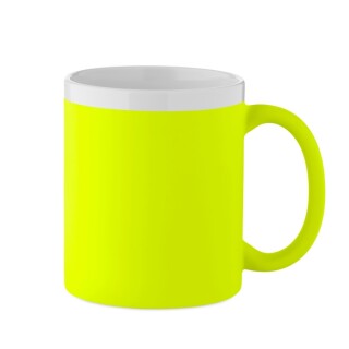 Keramický hrnek 300 ml, fluo žlutá