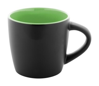 Keramický hrnek 300ml v krabičce, černá/zelená