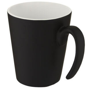 Keramický hrnek, 360ml, z venku černý, uvnitř bílý