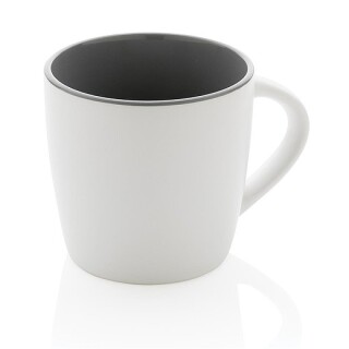 Keramický hrnek o objemu 300ml s bílým vnitřkem, šedý
