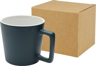 KARAY Keramický hrnek o objemu 370 ml s matným povrchem, modrošedá