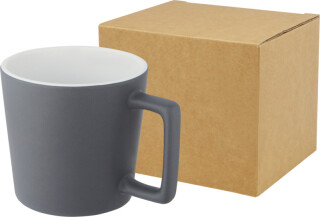 KARAY Keramický hrnek o objemu 370 ml s matným povrchem, šedá