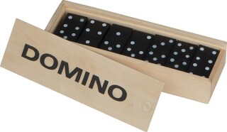 Klasická hra domino v dřevěné krabičce