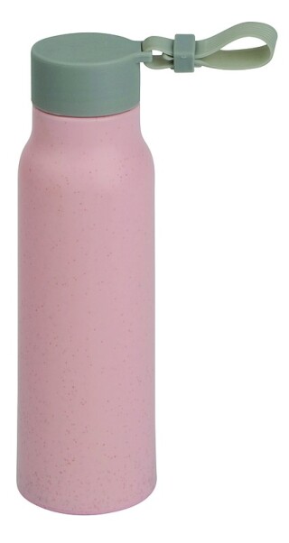 Láhev na pití, 300ml, vyrobená ze skla a plastu, červená