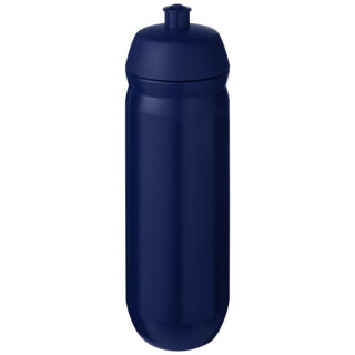 Láhev na pití 750ml, tělo je modré z pružného plastu, víčko je modré