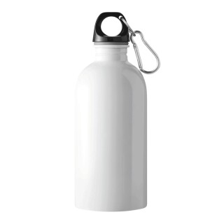 Láhev na pití z nerezové oceli 400 ml, bílá