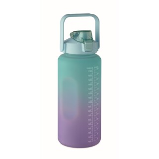 BAHAR Sportovní láhev na vodu, RPET 2000 ml, tyrkysová/fialová
