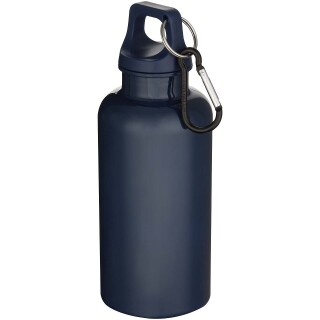 Láhev na vodu s karabinou z recyklovaného plastu 400 ml, námořní modrá