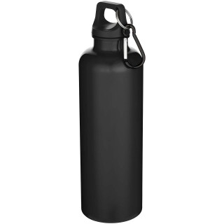 Láhev na vodu s karabinou z recyklovaného plastu 750 ml, černá
