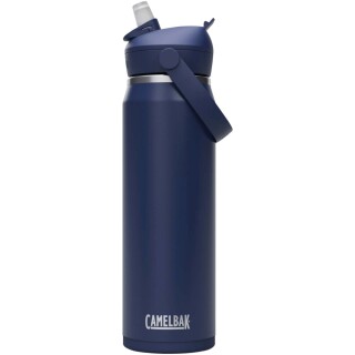 Láhev na vodu z nerezové oceli s výklopným brčkem 750ml, námořní modrá