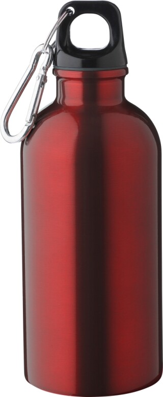 Láhev z recyklované nerezové oceli 400 ml, červená