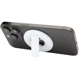 Magnetický stojánek na telefon z recyklovaného plastu s otvírákem na lahve, bílá