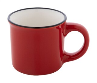 Malý keramický vintage hrnek, červená